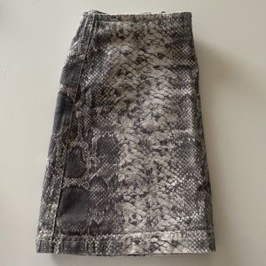 Urban Outfitters BDG Snake Print Denim Skirt